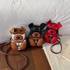 Creatieve Leuke Hondenvorm Enkele Schoudertas Hard PU Leer College Stijl Crossbody Handtas met Telefoonvak en Rits