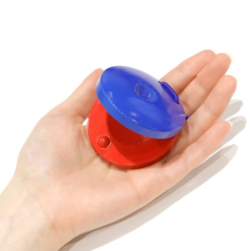 Kikutani Wooden Castanets, Combination Color CN-1, Blue and Red