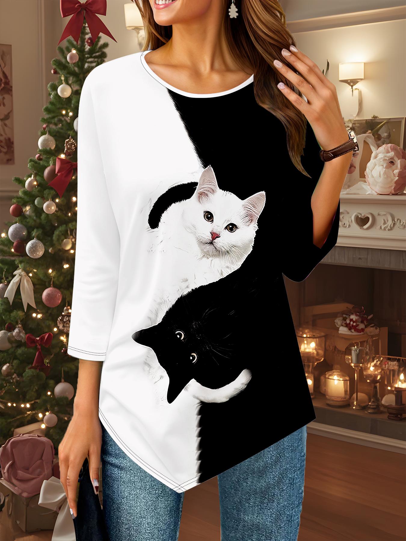 

Женская свободная футболка с круглым вырезом и рукавом три четверти, 3D цветочный узор 8XL белый