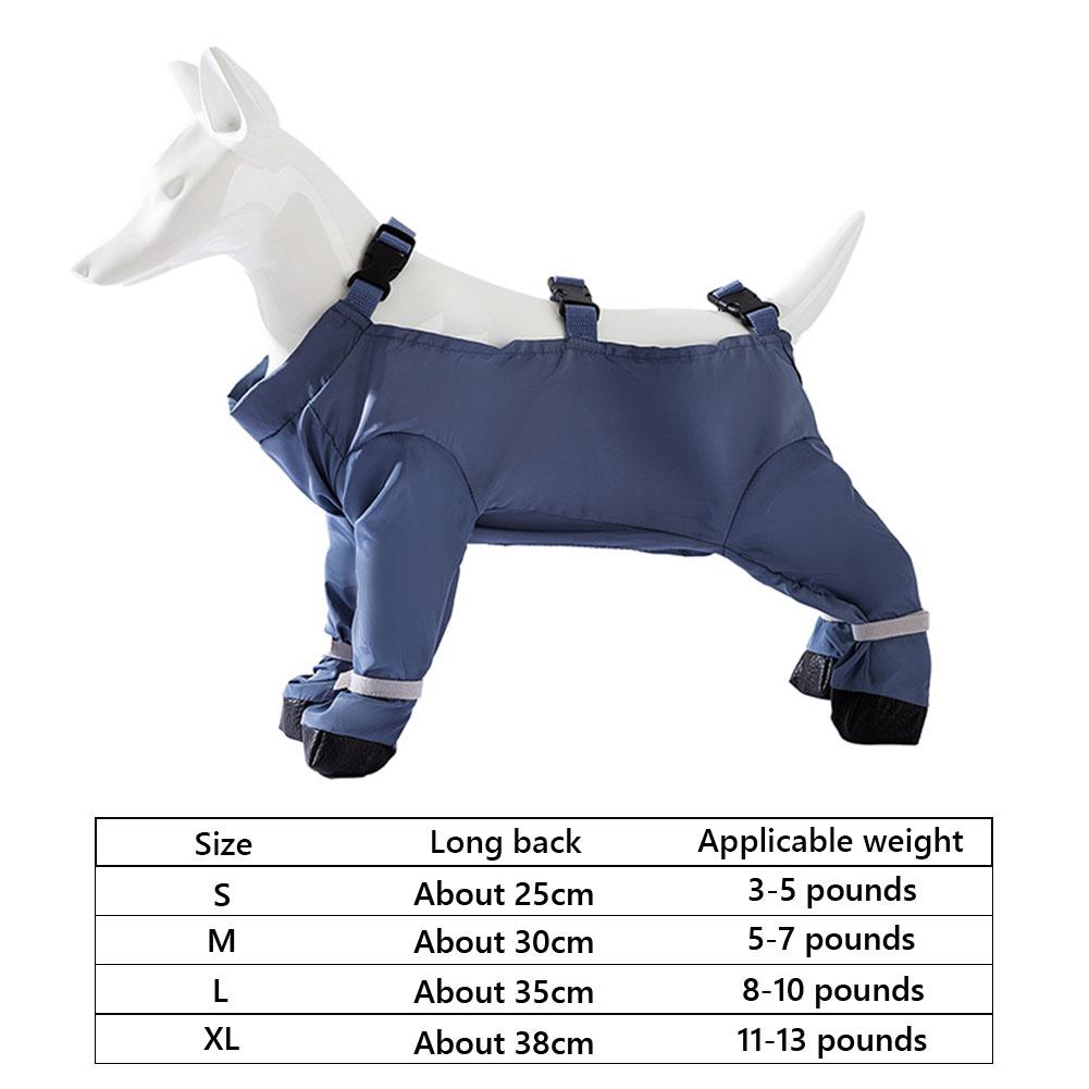 Dirty-Proof Dog Suspender Boots with Harness Anti-Slip Adjustable Straps Pets Dustproof Pants for Small To Medium Dogs