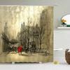 Waterproof Bathroom Shower Curtain New York Woman Street View Polyester Bathroom Curtain Printing Shower Curtains Bath Screen