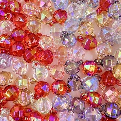5 bucăți 12*17,5 mm acrilic orbitor culoare fațete transparente rotunde pandantiv margele bricolaj accesorii bijuterii pentru cercei brelocuri