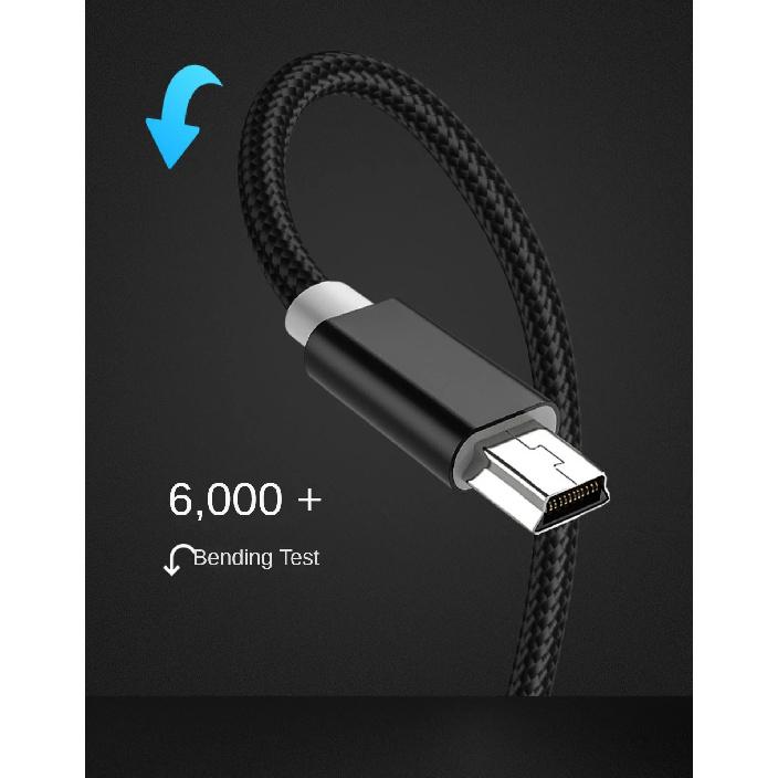 Mini USB Cable Mini USB To USB Fast Data Transfers Charger Cable for MP3 MP4 Player Car DVR GPS Digital Camera HDD Cord 1m