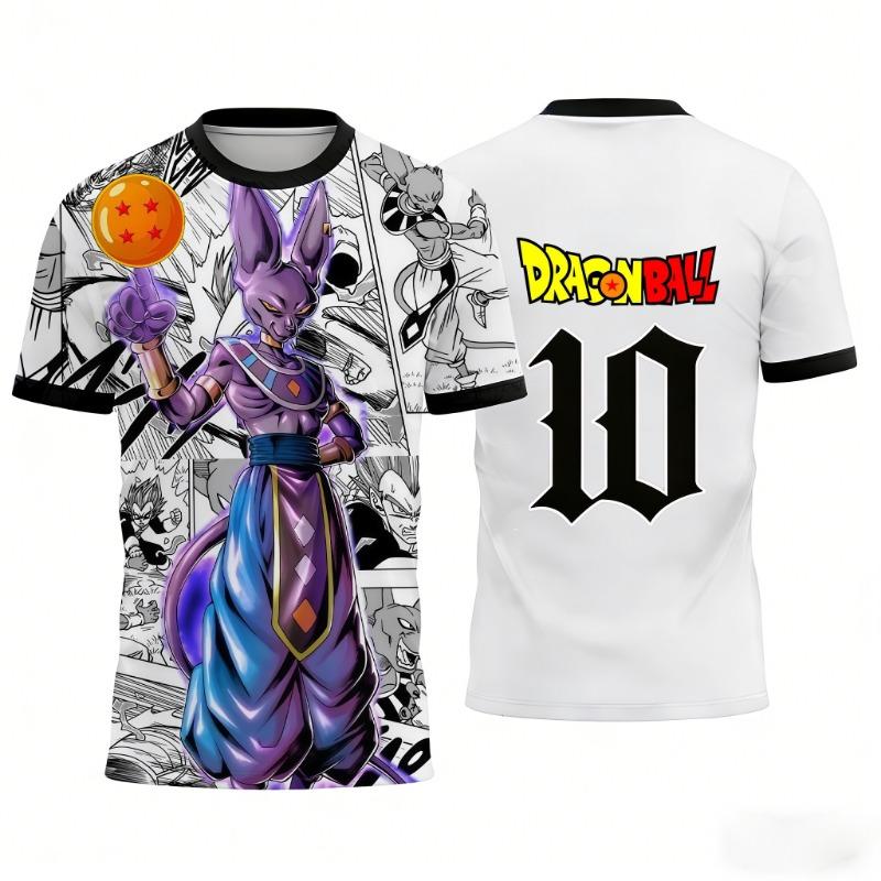 2026 Summer Dragon Ball Retro Fitness T-shirt Men's Oversized 3D Printed Short-sleeved Family Unisex Children's Sports Shirt