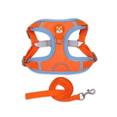 Homelimium Welsh Corgi Dachshund Harness XL + Leash Set, Orange, 1 Set