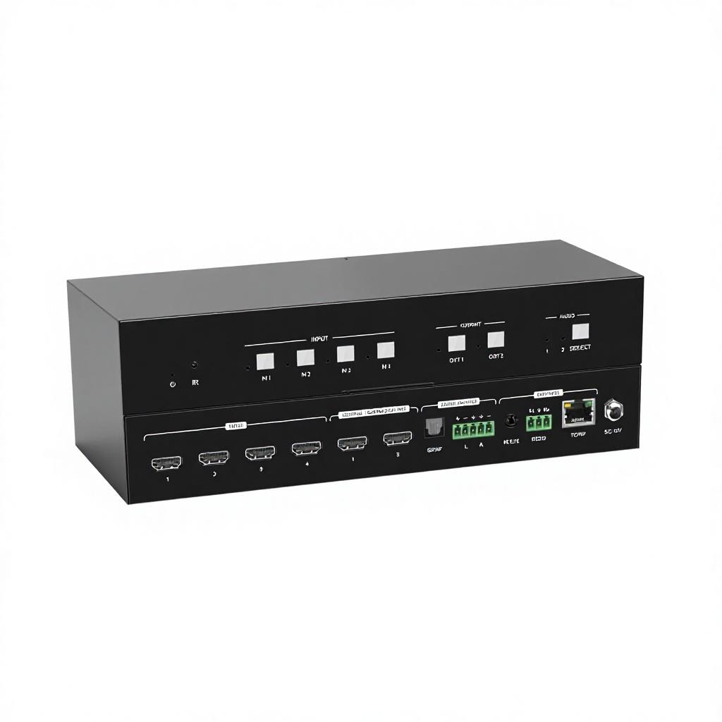 4K60Hz EDID HDmi Matrix 4x2 Switch Splitter Support HDCP Remote Control HDmi Switch