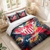 Juego de Ropa de Cama 1 Funda Nórdica 2 Fundas de Almohada Estampado Sevilla FC Decoración de Dormitorio Hogar