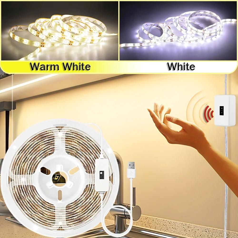 Motion Sensor LED Strip Lights USB 5V 2835 Hand Sweep Dimmable Flexible Diode Tape Lamp Backlight LED TV Kitchen IP65 Waterproof