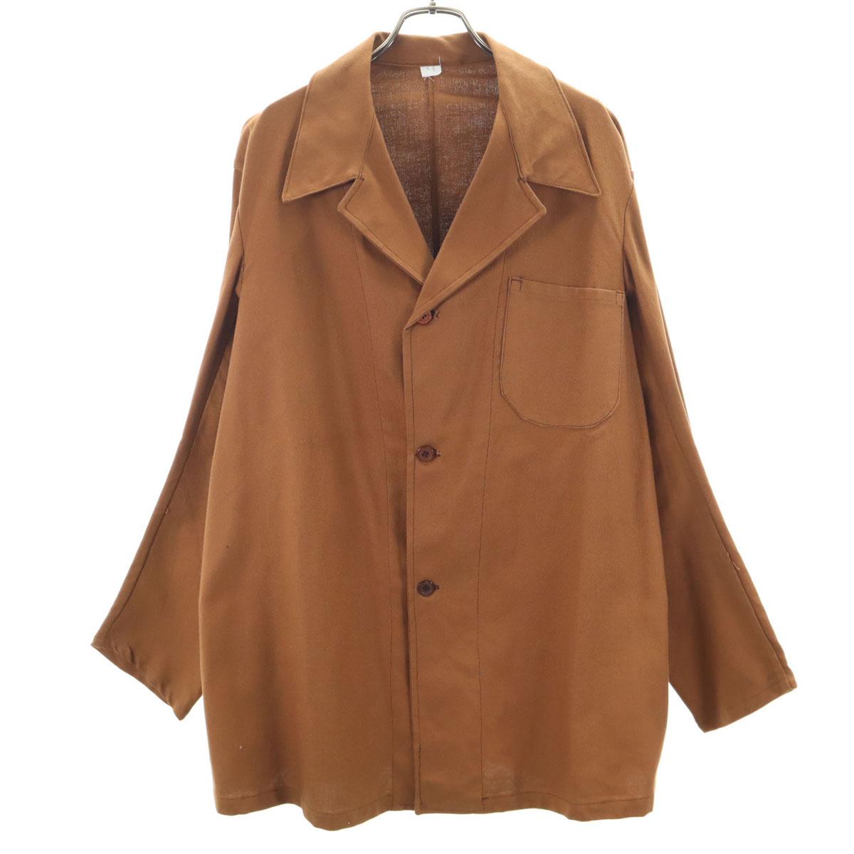 

VINTAGE 70s Open color Work jacket Brown Men s Used