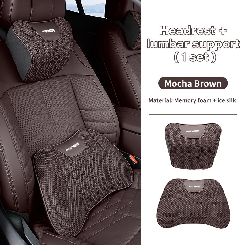 Car Seat Headrest Waist Pillow Mat Lumbar Support Cushion For KIA Rio K5 K2 Sportage Ceed Sorento Picanto Stinger Soul
