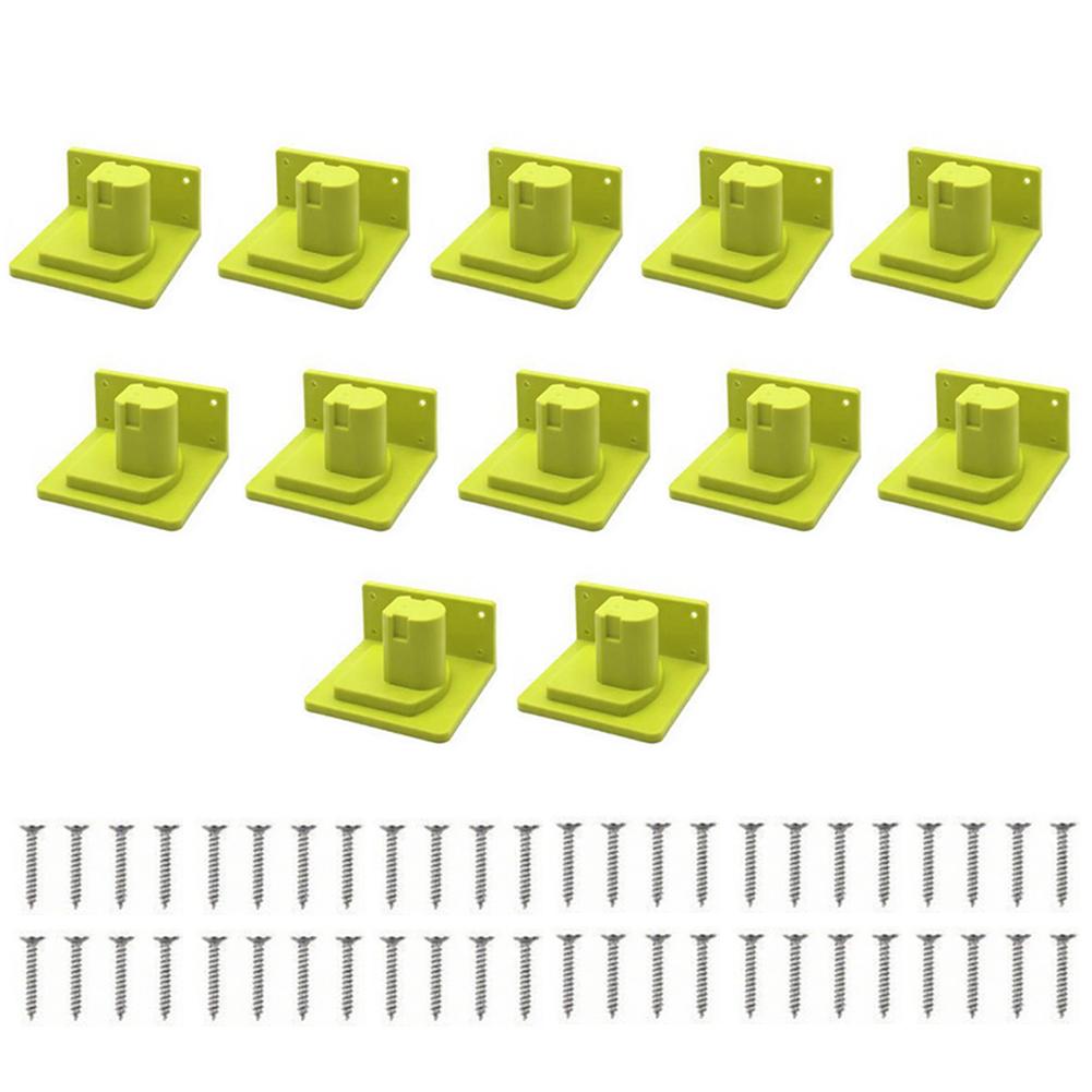 Plastic Wall Mount Tool Holder for 18V Power Tools with Screws Secure Storage Hanger for Workbench and Garage Use