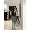 Korean Style Simple V-neck Lazy Style Short-sleeved T-shirt Women Summer New Loose Drapey Versatile Half-sleeved Top