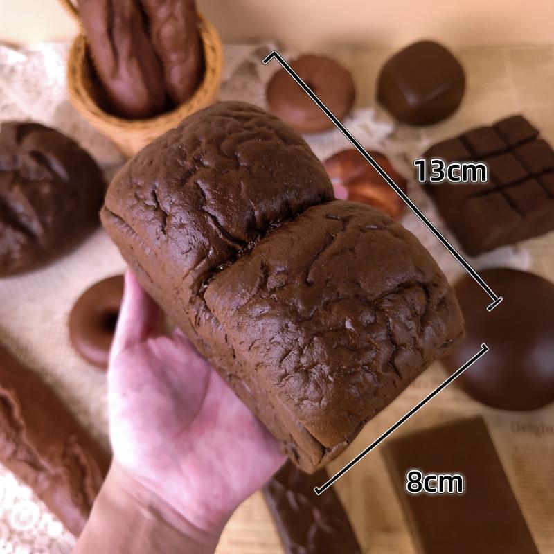 1 Stück Schokoladenbrot-Modell, Lebensmittelmodell-Ausstellung, Scherzartikel, Kann Stress abbauen, Hat eine Slow-Rising-Funktion, Dekorative Requisite