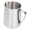 Milk Frothing Jug Mug Stainless Steel Foam Making Coffee Pitcher with Measuring Scale for Home Party Bar550ML