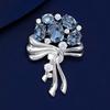 Crystal Elegant Flower Bouquet Brooch, High-end Women's Exquisite Confession Balloon Brooch, Versatile