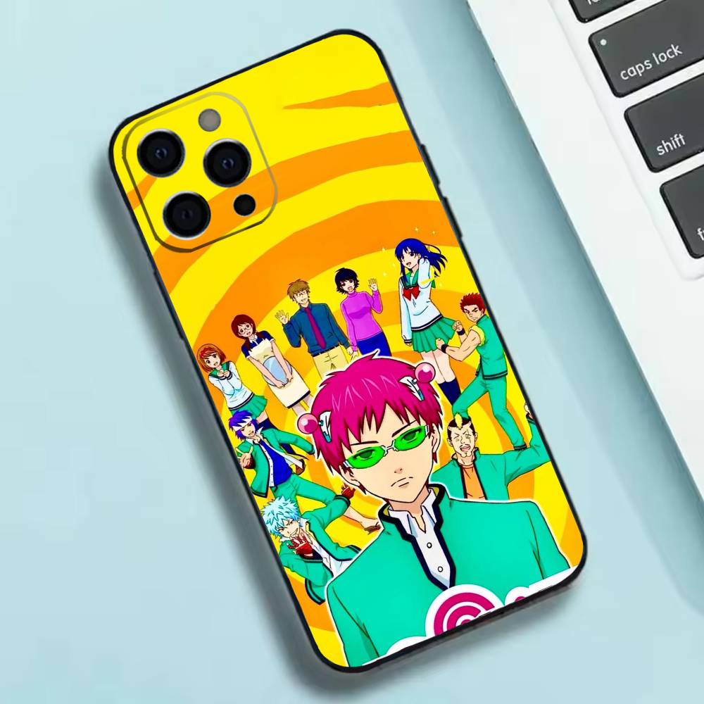 Anime S-Saiki Kusuo Phone Case Silicone Soft For IPhone 17 16 15 14 13 12 11 X XR Plus Pro Max Plus