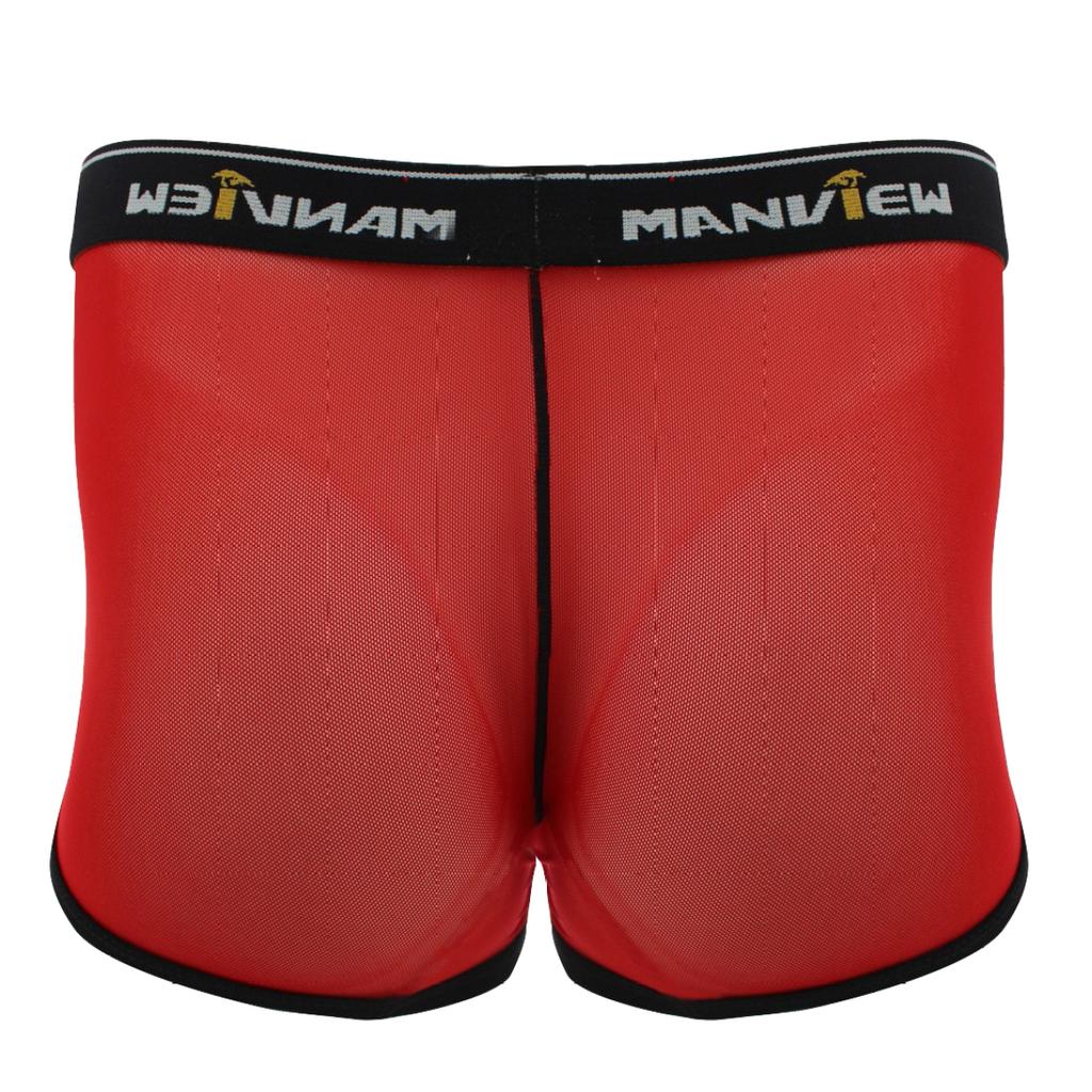 Durchsichtige Herren-Shorts, transparente Boxershorts, atmungsaktive Netzunterwäsche, Badebekleidung