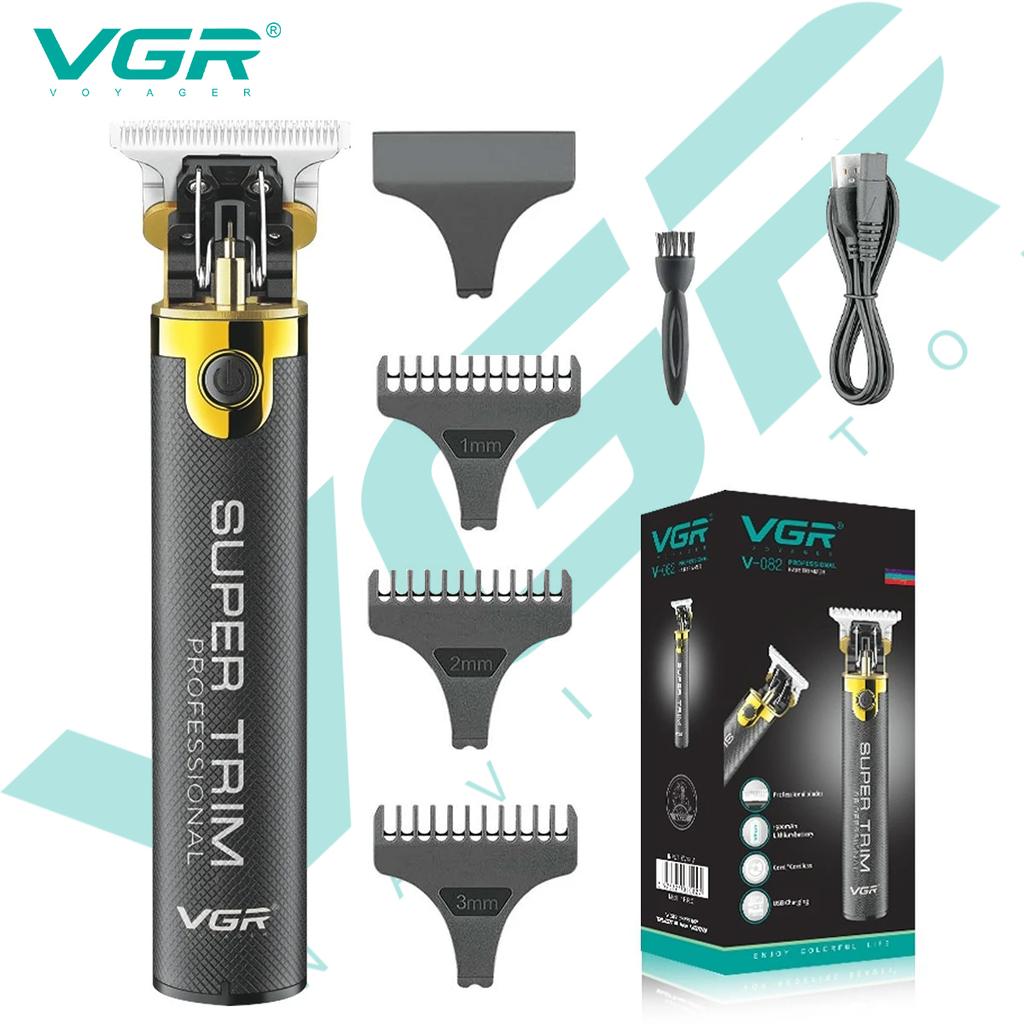 VGR 082 Hair Trimmer T-shaped Professional Hair Cutting Machine Cordless Rechargeable Bald Trimmer Men's Hair Clipper Shape Carving Safe and Hygienic