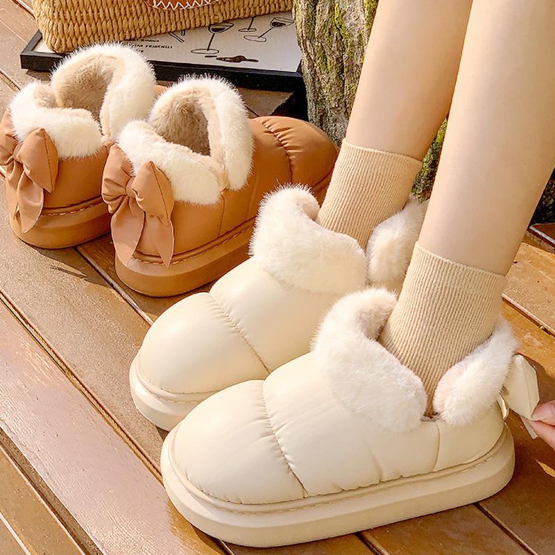 Outdoor Non Slip Thick Sole Snow Boot Bow Shoe Waterproof Boots