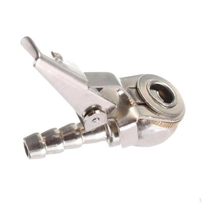 Air Chuck with Clip for Tire Inflator Quick Inflate Valve Head Inflation Clamp