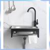 Small Single Slot Wash Basin Stainless Steel Wall-mounted Sink Kitchen Simple Dish Washing Basin Sink
