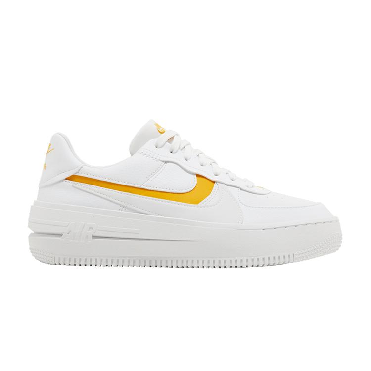 Nike Wmns Air Force 1 PLT.AF.ORM  White Yellow Ochre  38