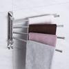 4 Stangen Edelstahl Wanddrehung Handtuchaufbewahrungsregal Ablagehalter Stange Badezimmer Organizer