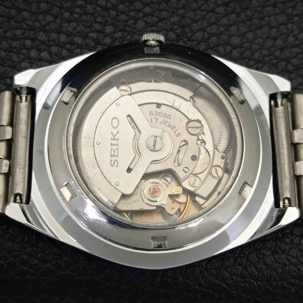 REFURBISHED SEIKO 5 AUTOMATIC 6309A VINTAGE JAPAN MENS WHITE WATCH a441739-1 Sk-a441739