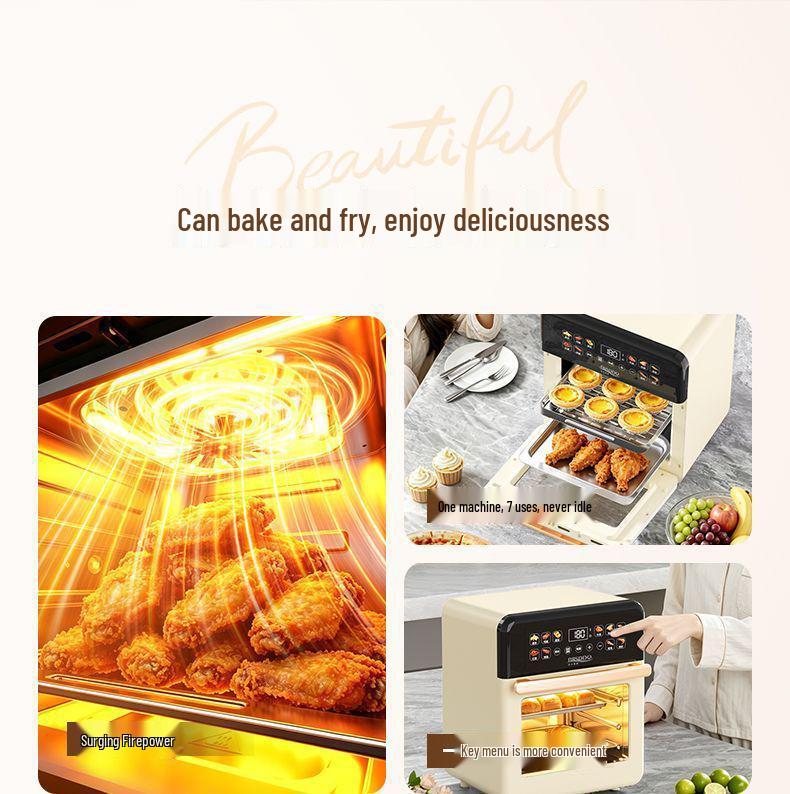 Smart Multi-Functional Air Fryer - High Power Electric Oven for Fries & Fried Chicken with Large Capacity, Visible Cooking