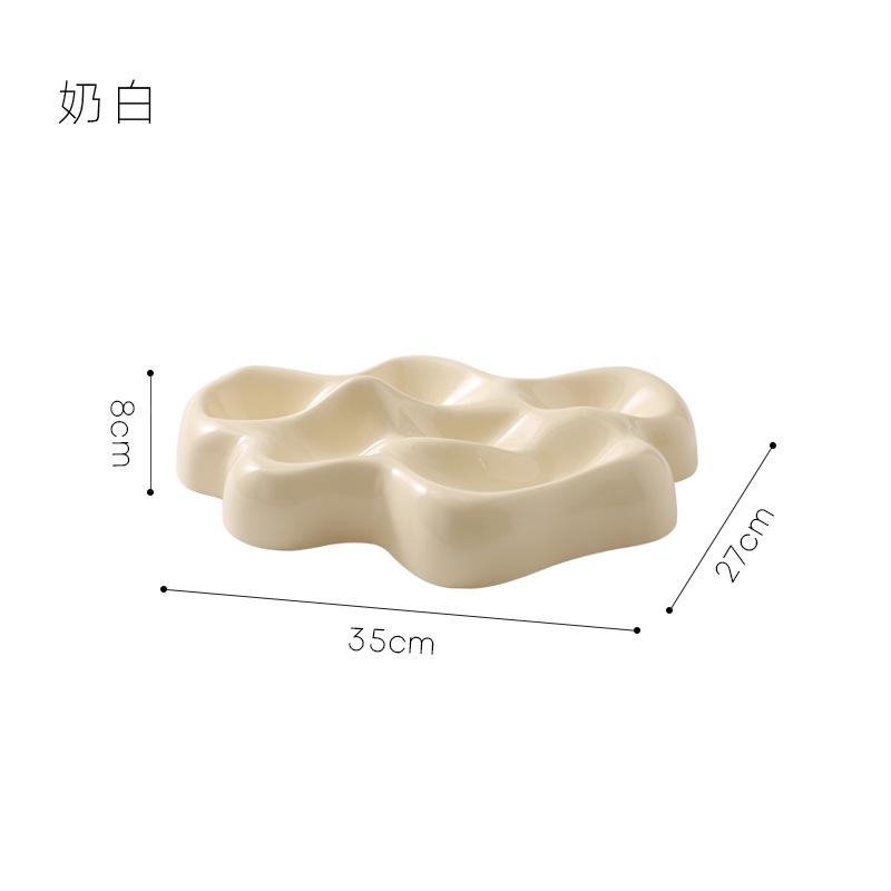 

Irregular Glacier Tray Desktop Storage Box Jewelry Cosmetics Miscellaneous Aromatherapy Sorting Nordic Storage Tray Organization бежевий