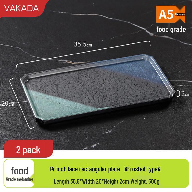 

VAKADA Melamine Round Serving Plates, 2-Pack