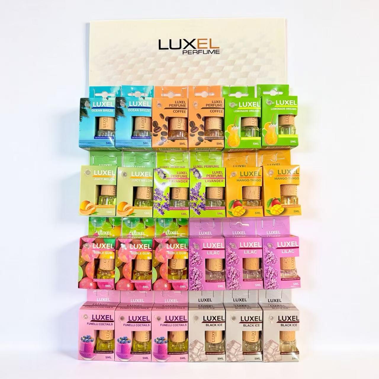 LUX Glass Pendant Perfume with Display Box – Long-lasting Fragrance for Car