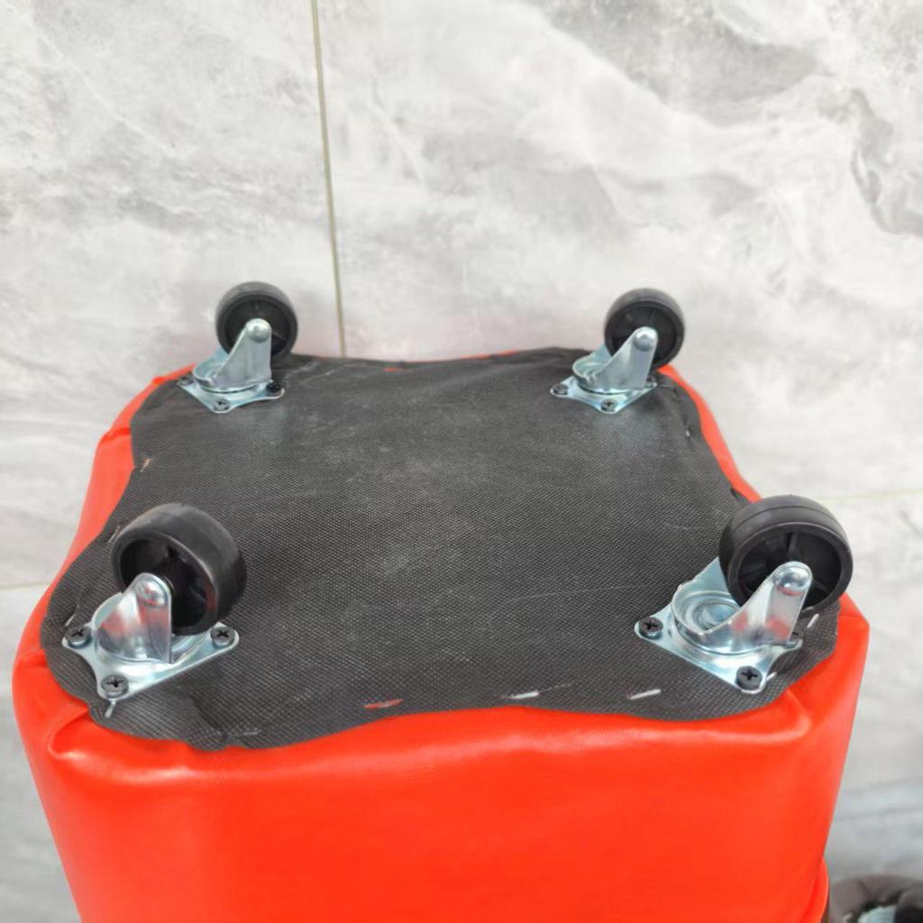 Four-Leaf Clover Upholstered Leather Stool for Living Room or Entranceway