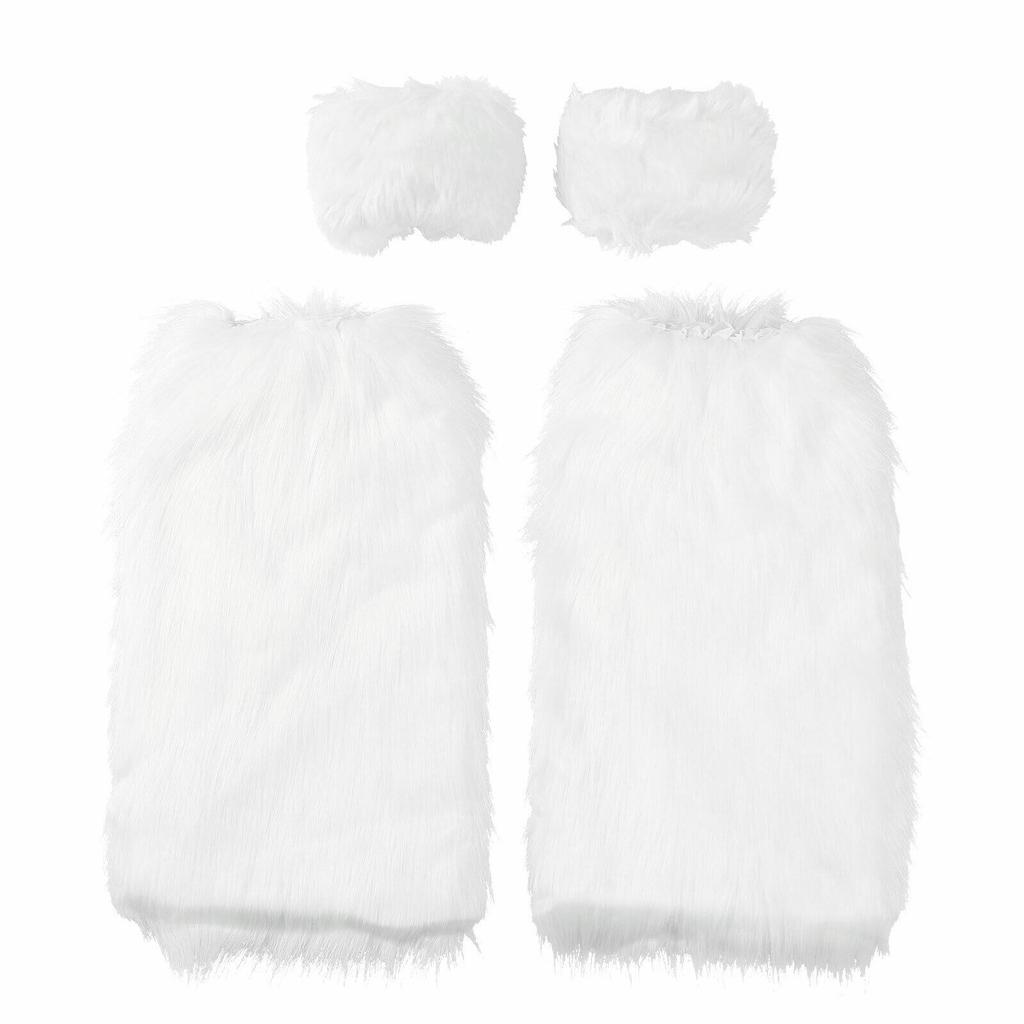 Women Faux Furs Fuzzy Wrist Cuffs Wrist Warmers Leg Warmers Short Boot Sleeves