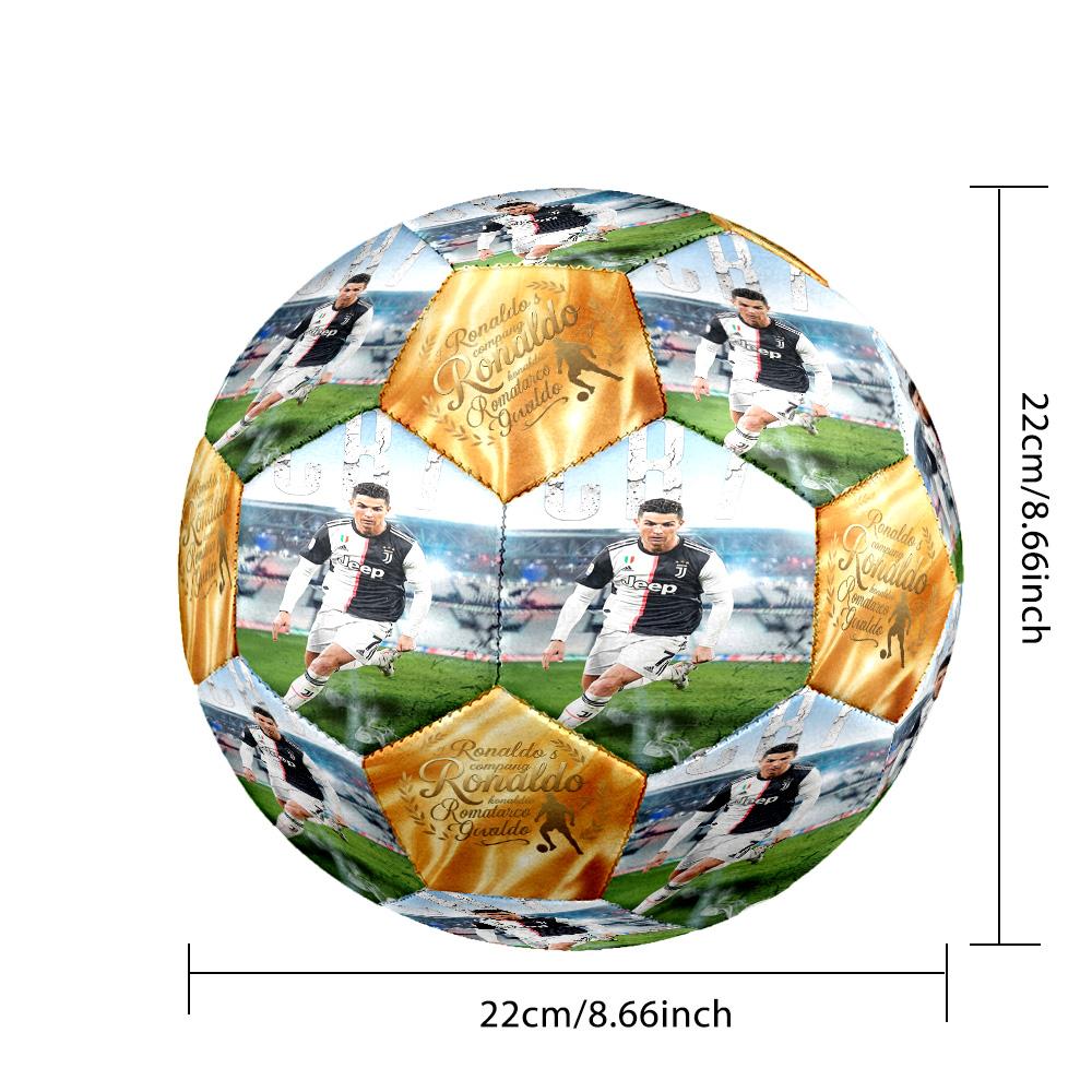 Ronaldo's Cr7 Football Legend Soccer Ball Size 5 Football Machine Sewn Indoor/Outdoor Universal Football Soccer Accessory