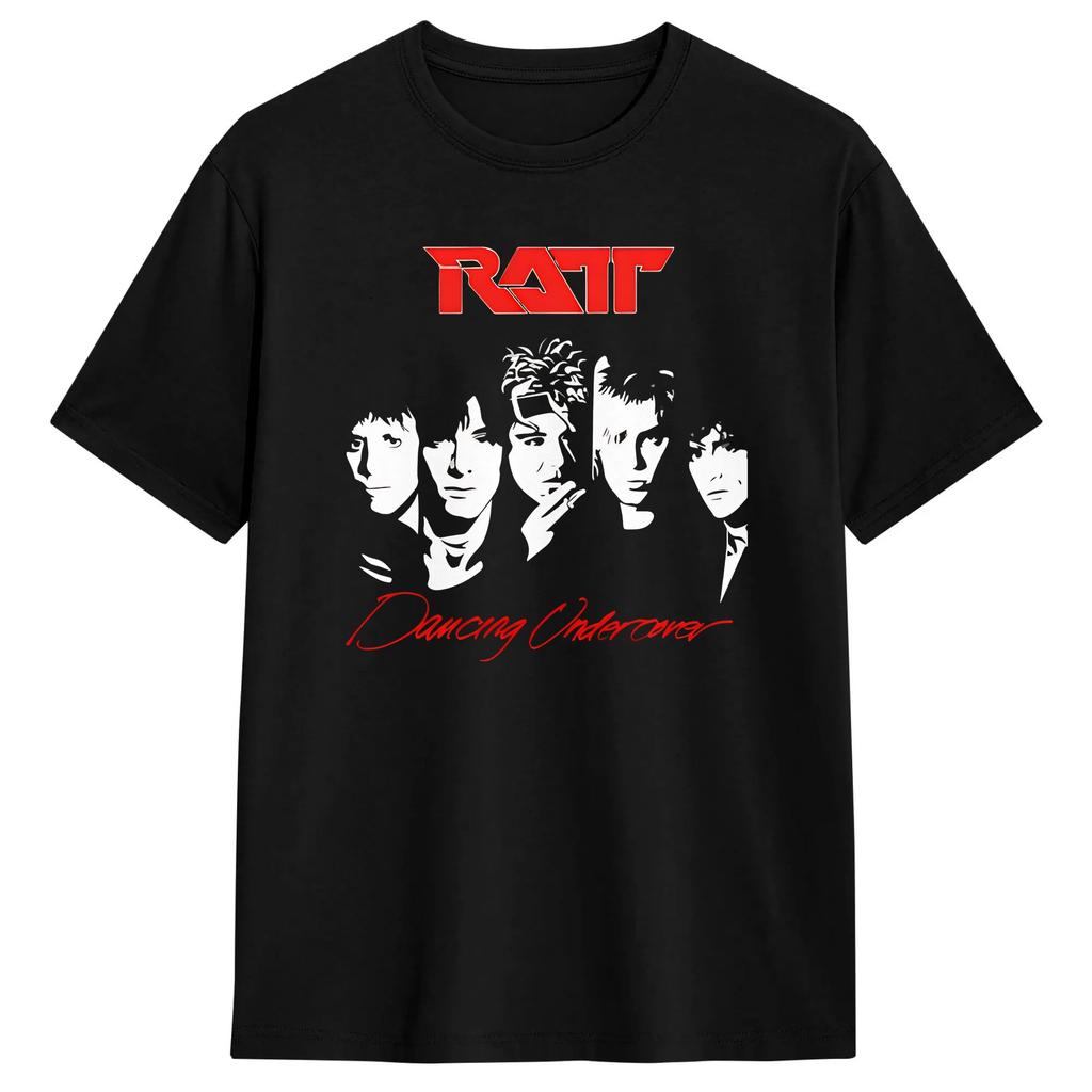 Unisex TShirt Hair Metal Ratt Band Art Hipster Pure Cotton Tee Shirt Short Sleeve T Shirt Round Neck Clothing 4XL 5XL 6XL