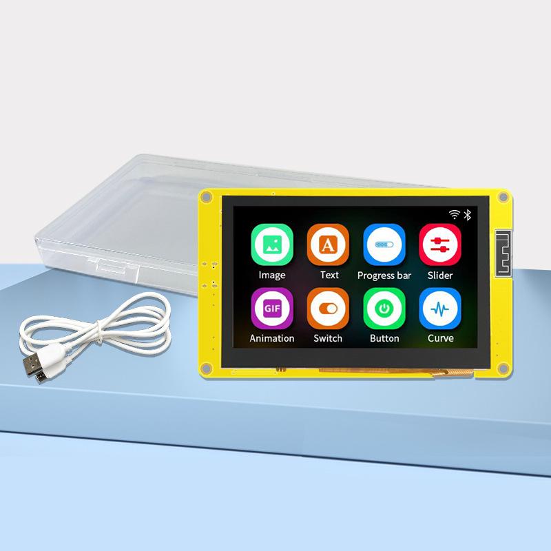 4.3-inch ESP32S3 Touchscreen IoT Development Board with WiFi, Bluetooth, Smart LCD Display, and LVGL