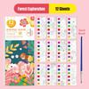 12 Pages Watercolor Coloring Book DIY With Painting Brush Graffiti Doodle Book Handcrafted Portable Coloring Painting Book