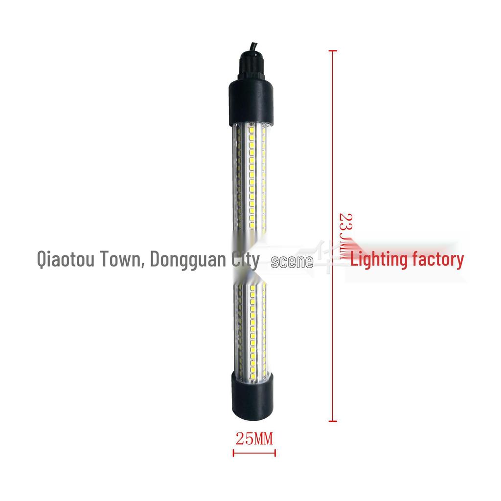 30W Waterproof Underwater Fish Attracting Light, 216 LEDs, 2835 IP68, 12-24V, Ideal for Raft Fishing.