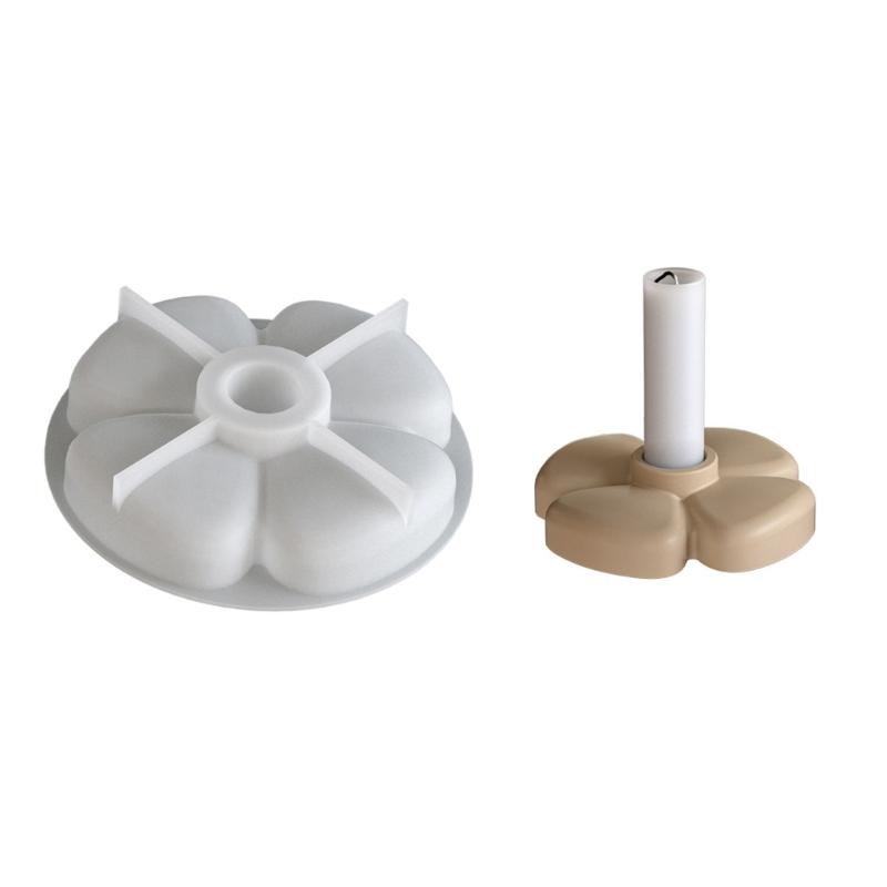 

Craft Molds Candle Bracket Molds Flower Shape Crafting Molds Unique Candle Holder Molds for Home and Table Decorating