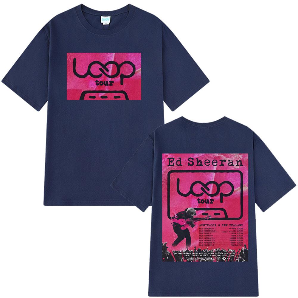 2526 Summer Ed Sheeran Loop Tour Australia and New Zealand Tour Men Women Aesthetic 100 Pure Cotton Printed Leisure Tshirt