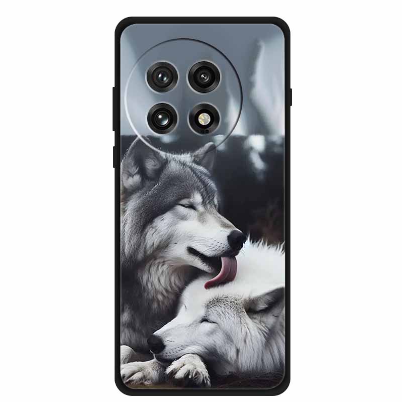 For OnePlus Ace 5 5G Phone Case Wolf Soft Black Silicone Case For OnePlus 13 5G Ace 5 Ace5 Pro 13R Back Cover Case Shockproof
