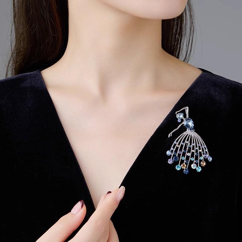 Ballettmädchen Brosche, Hochwertige und Elegante Kristall Corsage, Nischen Design Sinn Brosche