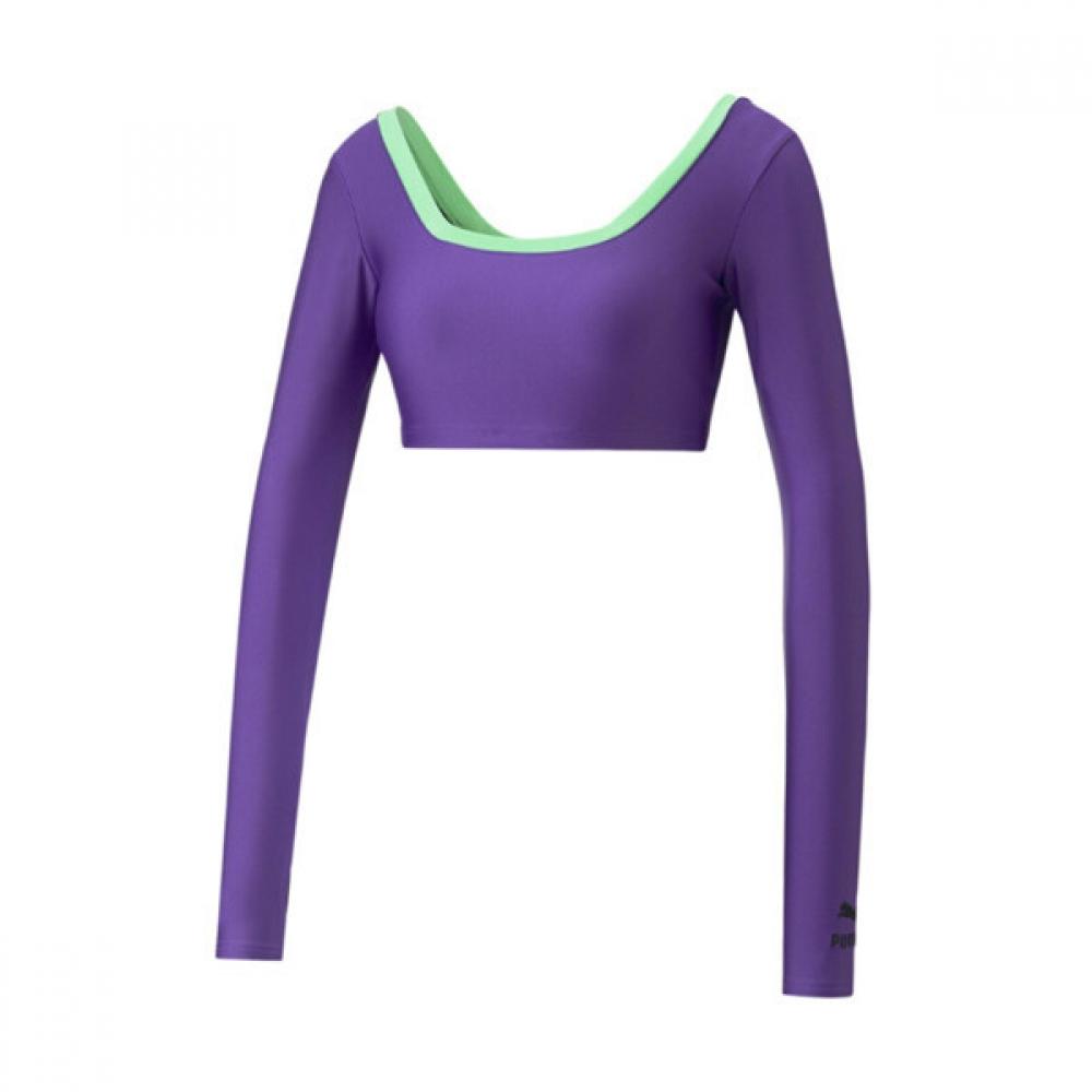 

Puma Half Club Puma Puma Women S Dua Lipa Long Sleeve Cropped teeS 536634 90 S