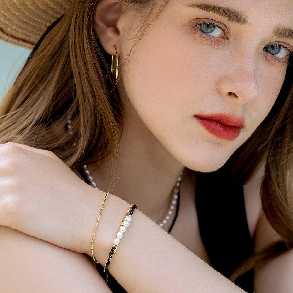 14K Black Bella Freshwater Pearl Bracelet