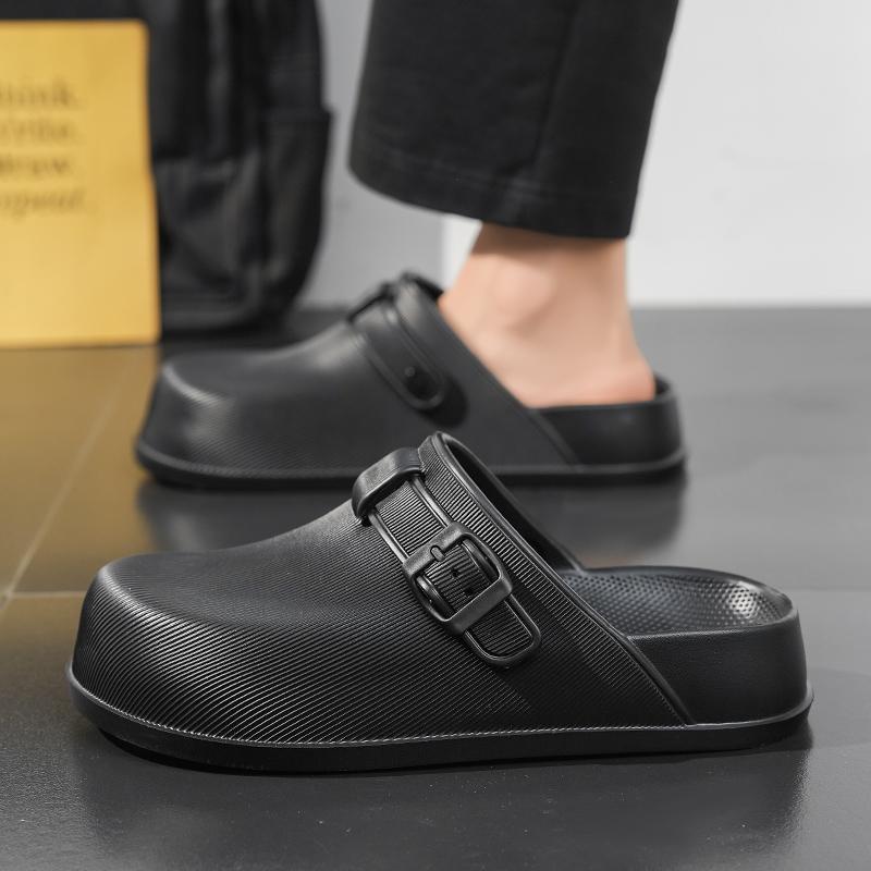 Men Fashion Closed Toe Mule Sandals Lightweight Casual Outdoor Slippers Breathable Summer Walking Shoes 36 To 45