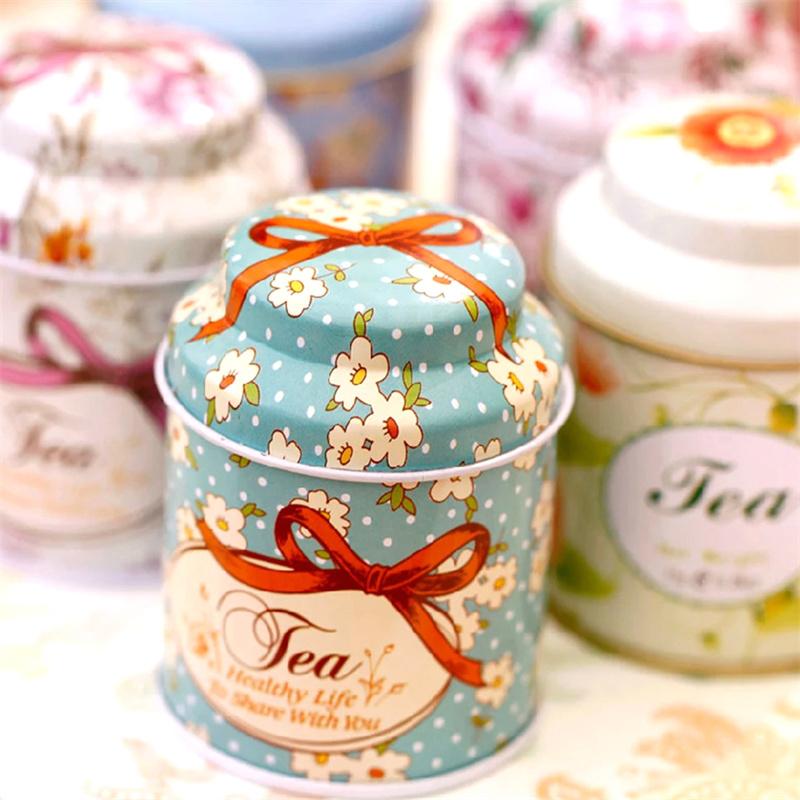 Vintage Palace Jern Oppbevaringsboks Godteri Kosmetikk Oppbevaringsboks Metallboks Te Kaffe Sukker Oppbevaringskrukker Gave Teboks Organizer