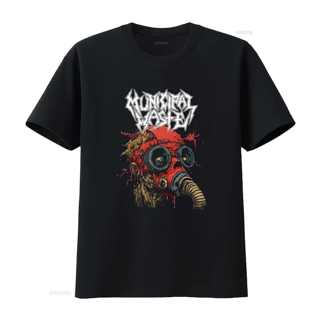 Städtischer Abfall Exklusiv Metal Thrash Band Gasmaske T-Shirt Mode Musik Streetwear vintage Gewaschen Grafik Lässig Mann