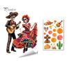 Durable Sunproof Glass Stickers Day of The Dead Window Clings, Halloween Double-Sided Skull Sticker, Versatile Indoor Outdoor Decorations Colorful