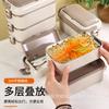 Stainless Steel Lunch Box 304 Food Container Multi-Layer Insulated Bento Students Office Portable DIY Customizable